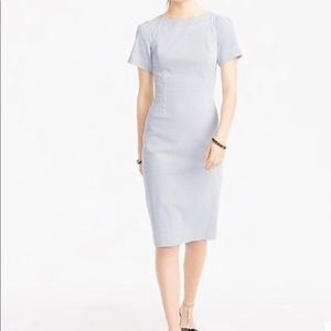 J. Crew Gathered Sleeve Dress in Seersucker